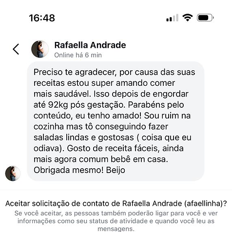 Depoimento de aluna 6
